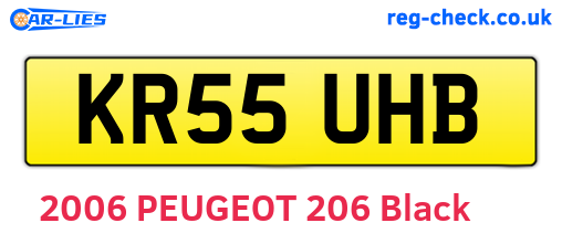 KR55UHB are the vehicle registration plates.