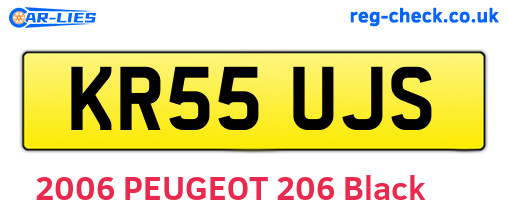 KR55UJS are the vehicle registration plates.