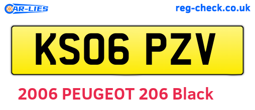 KS06PZV are the vehicle registration plates.