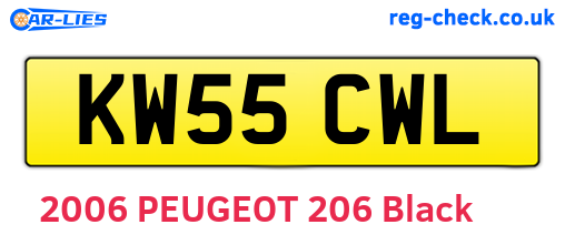 KW55CWL are the vehicle registration plates.