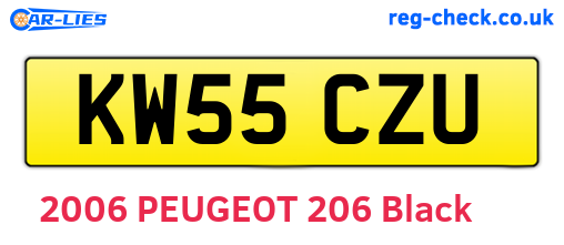KW55CZU are the vehicle registration plates.