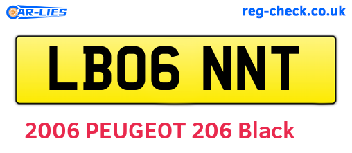 LB06NNT are the vehicle registration plates.