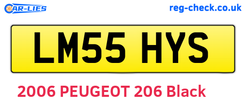 LM55HYS are the vehicle registration plates.