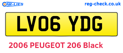 LV06YDG are the vehicle registration plates.