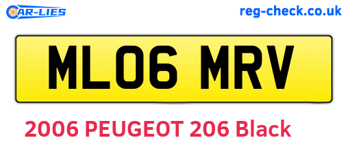 ML06MRV are the vehicle registration plates.