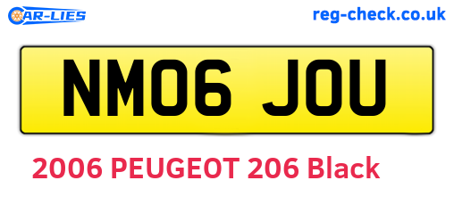 NM06JOU are the vehicle registration plates.