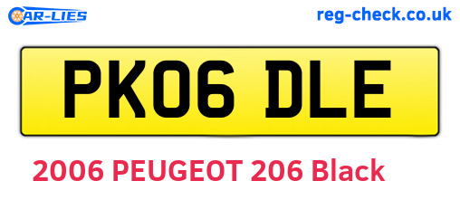PK06DLE are the vehicle registration plates.