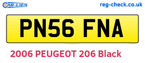 PN56FNA are the vehicle registration plates.