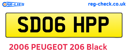 SD06HPP are the vehicle registration plates.