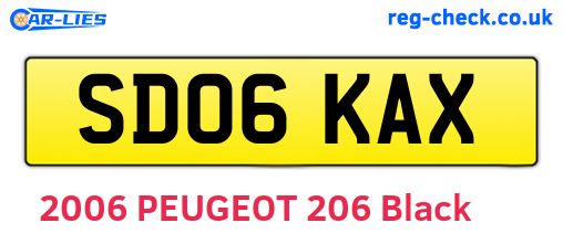 SD06KAX are the vehicle registration plates.