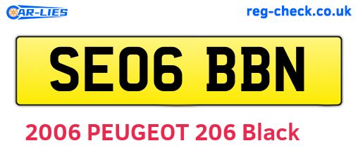 SE06BBN are the vehicle registration plates.
