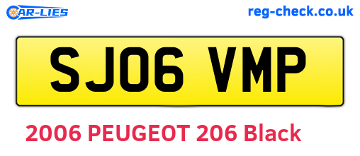 SJ06VMP are the vehicle registration plates.