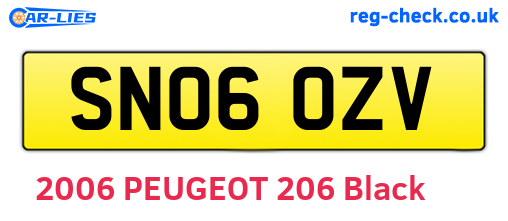 SN06OZV are the vehicle registration plates.