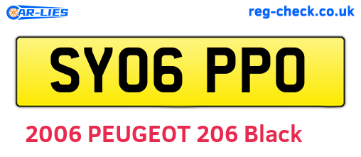SY06PPO are the vehicle registration plates.