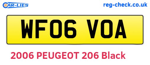 WF06VOA are the vehicle registration plates.