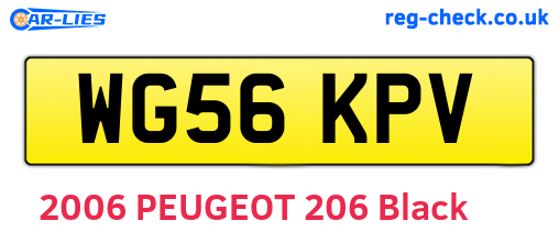 WG56KPV are the vehicle registration plates.