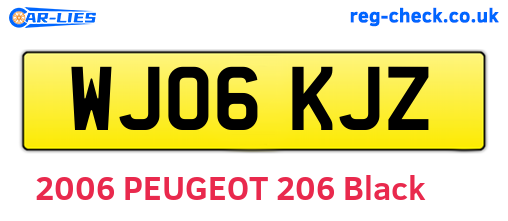 WJ06KJZ are the vehicle registration plates.