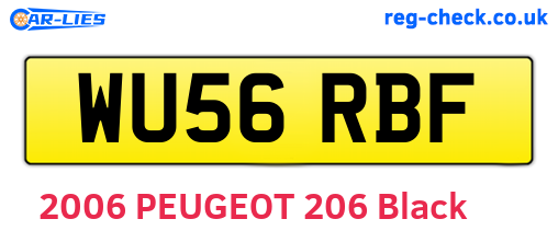 WU56RBF are the vehicle registration plates.