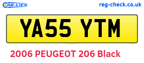 YA55YTM are the vehicle registration plates.