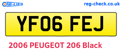 YF06FEJ are the vehicle registration plates.