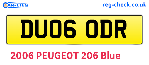 DU06ODR are the vehicle registration plates.