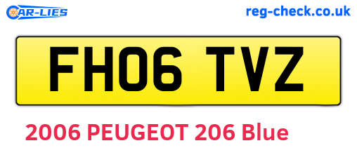 FH06TVZ are the vehicle registration plates.