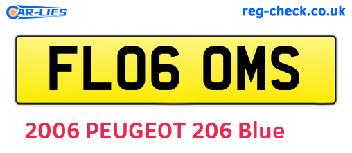 FL06OMS are the vehicle registration plates.