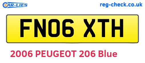 FN06XTH are the vehicle registration plates.