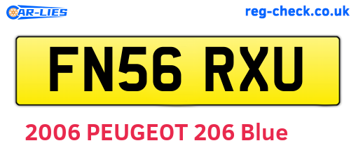 FN56RXU are the vehicle registration plates.