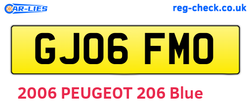 GJ06FMO are the vehicle registration plates.