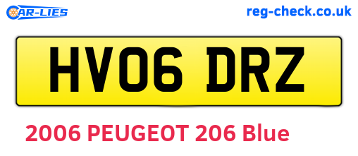 HV06DRZ are the vehicle registration plates.