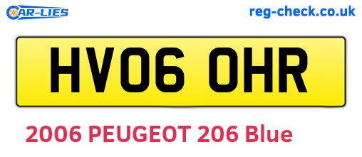 HV06OHR are the vehicle registration plates.