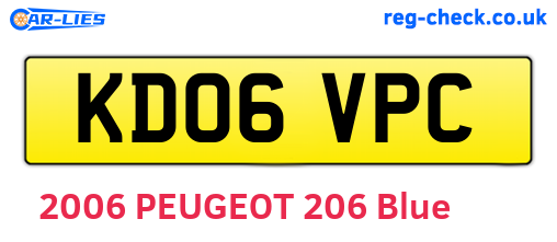 KD06VPC are the vehicle registration plates.
