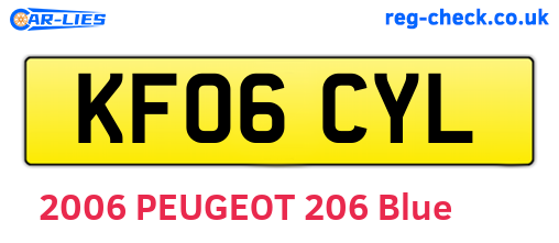 KF06CYL are the vehicle registration plates.