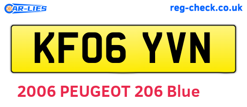 KF06YVN are the vehicle registration plates.