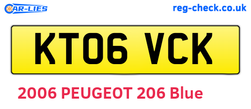 KT06VCK are the vehicle registration plates.