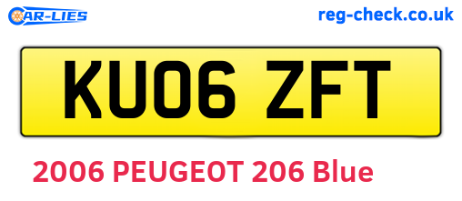 KU06ZFT are the vehicle registration plates.