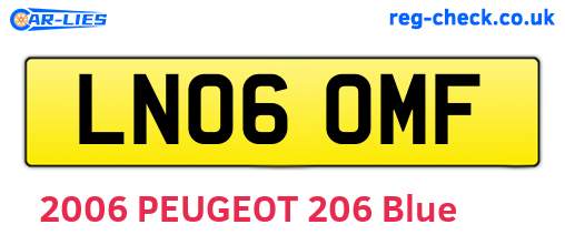 LN06OMF are the vehicle registration plates.