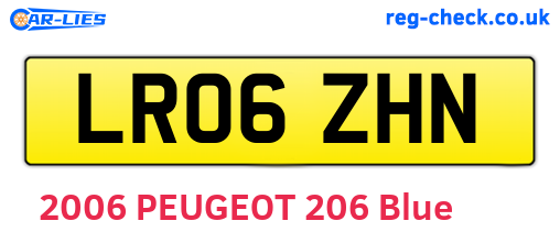 LR06ZHN are the vehicle registration plates.