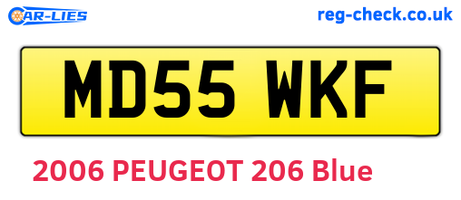 MD55WKF are the vehicle registration plates.
