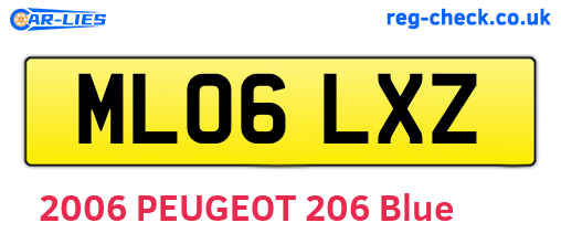 ML06LXZ are the vehicle registration plates.