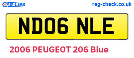 ND06NLE are the vehicle registration plates.