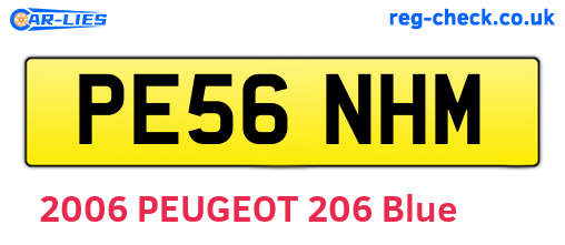 PE56NHM are the vehicle registration plates.
