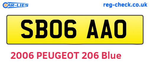 SB06AAO are the vehicle registration plates.