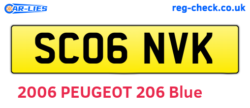 SC06NVK are the vehicle registration plates.