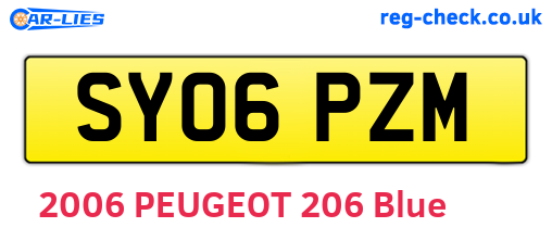 SY06PZM are the vehicle registration plates.