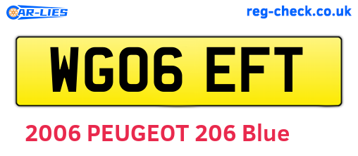 WG06EFT are the vehicle registration plates.