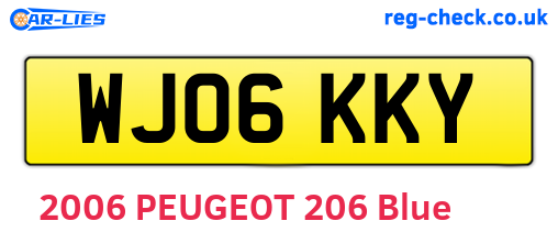 WJ06KKY are the vehicle registration plates.