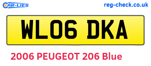 WL06DKA are the vehicle registration plates.