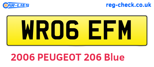 WR06EFM are the vehicle registration plates.